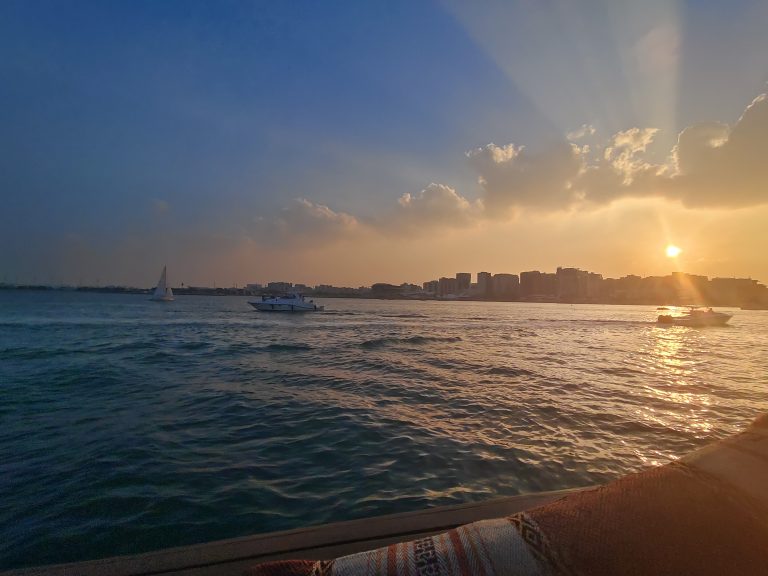 Sonnenuntergang von Dau-Boot